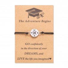 2021 Graduation Gifts for Her, Compass Wish Bracelet Long Distance Bracelets Seniors College High School Friendship Graduation Gifts for him Teen Girls