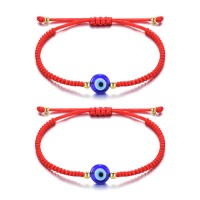 Seyaa Handmade Evil Eye Bracelets Red String Bracelet Ojo Turco Kabbalah Protection Luck Amulet Wish Bracelet Jewelry for Women Men Family Friends-2