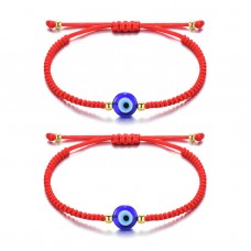 Seyaa Handmade Evil Eye Bracelets Red String Bracelet Ojo Turco Kabbalah Protection Luck Amulet Wish Bracelet Jewelry for Women Men Family Friends-2