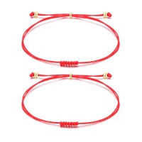 Seyaa Red String Bracelet 7 Knots Kabbalah Protection Good Luck Thread Handmade String Bracelets for Women Men Girls Boys Family Friends-2