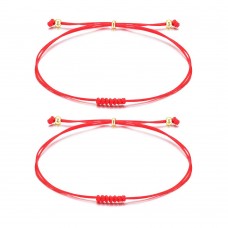 Seyaa Red String Bracelet 7 Knots Kabbalah Protection Good Luck Thread Handmade String Bracelets for Women Men Girls Boys Family Friends-2