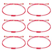 Seyaa Red String Bracelet 7 Knots Kabbalah Protection Good Luck Thread Handmade String Bracelets for Women Men Girls Boys Family Friends-6