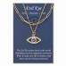 Dainty Layered Evil Eye Necklaces for Women Amulet Layering Choker Necklace Ojo Turco Layering Pendant Kabbalah Protection Jewelry Gift for Girls Her Birthday Christmas-gold